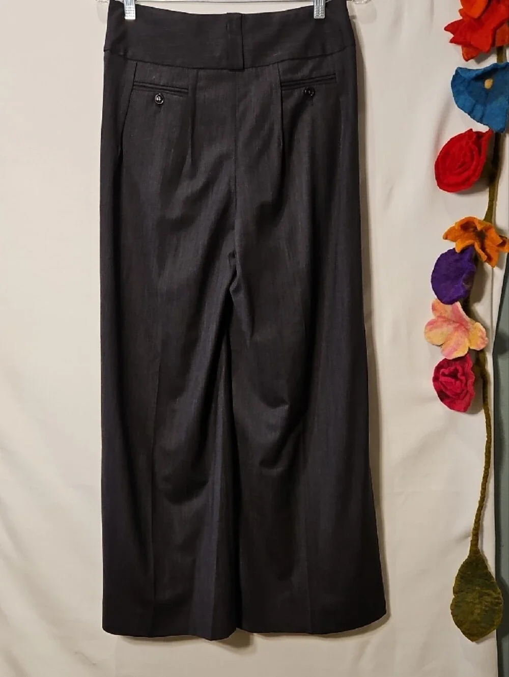 Wool Blend All Business Menswear Style Wide Leg Pant 0117 - Picture 4 of 12